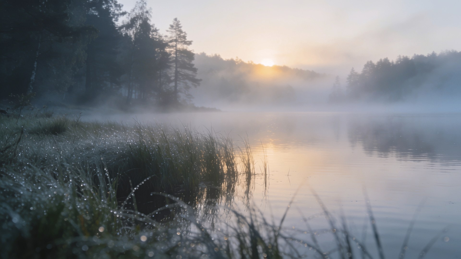 Stiller See bei Sonnenaufgang
